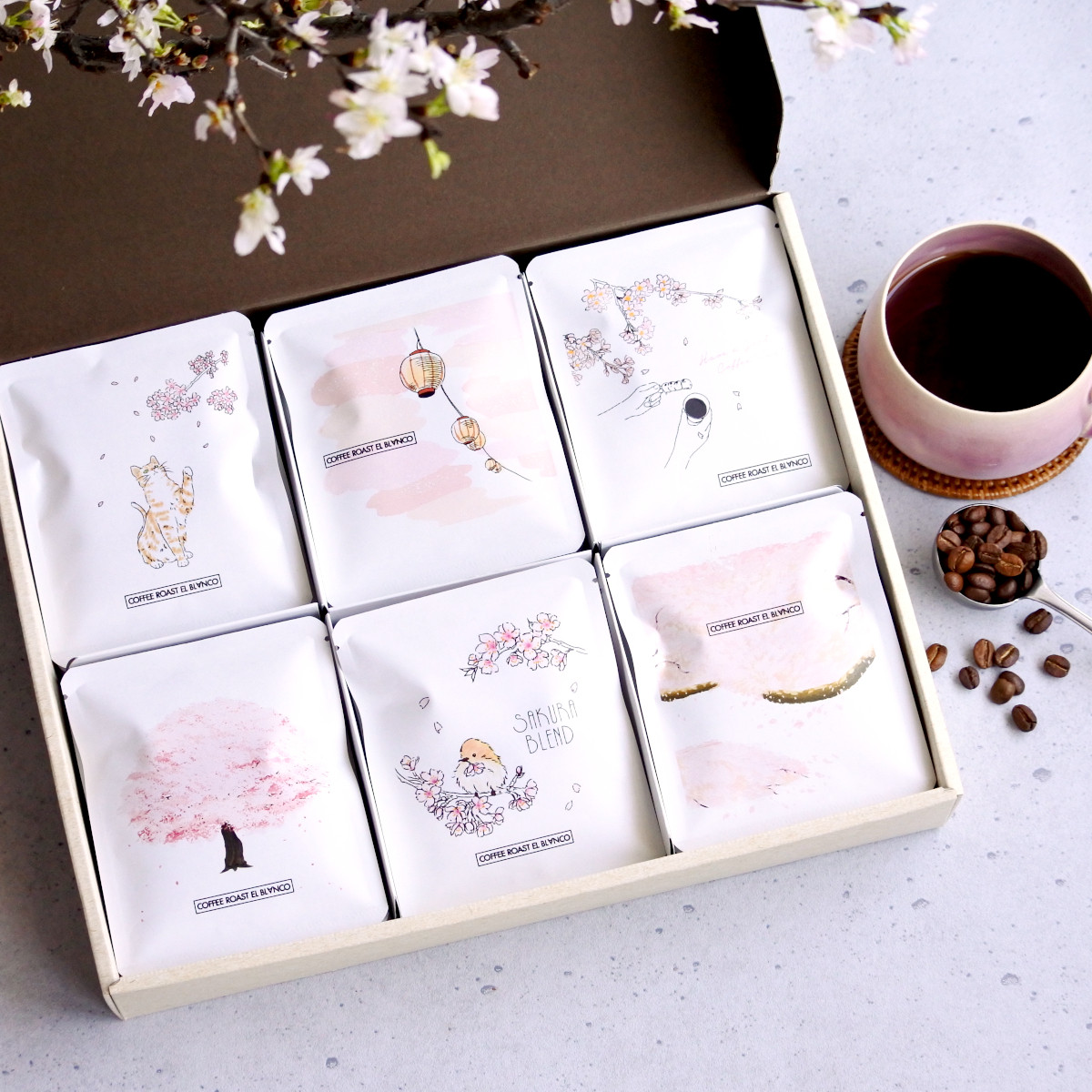《春GIFT 》桜ドリップバック ギフトset 24個入り  | 自家焙煎コーヒー3種 さくらブレンド入り
