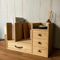 引取可能】アンティーク風ラダー本棚 マガジンラック 幅80cm LO/LO