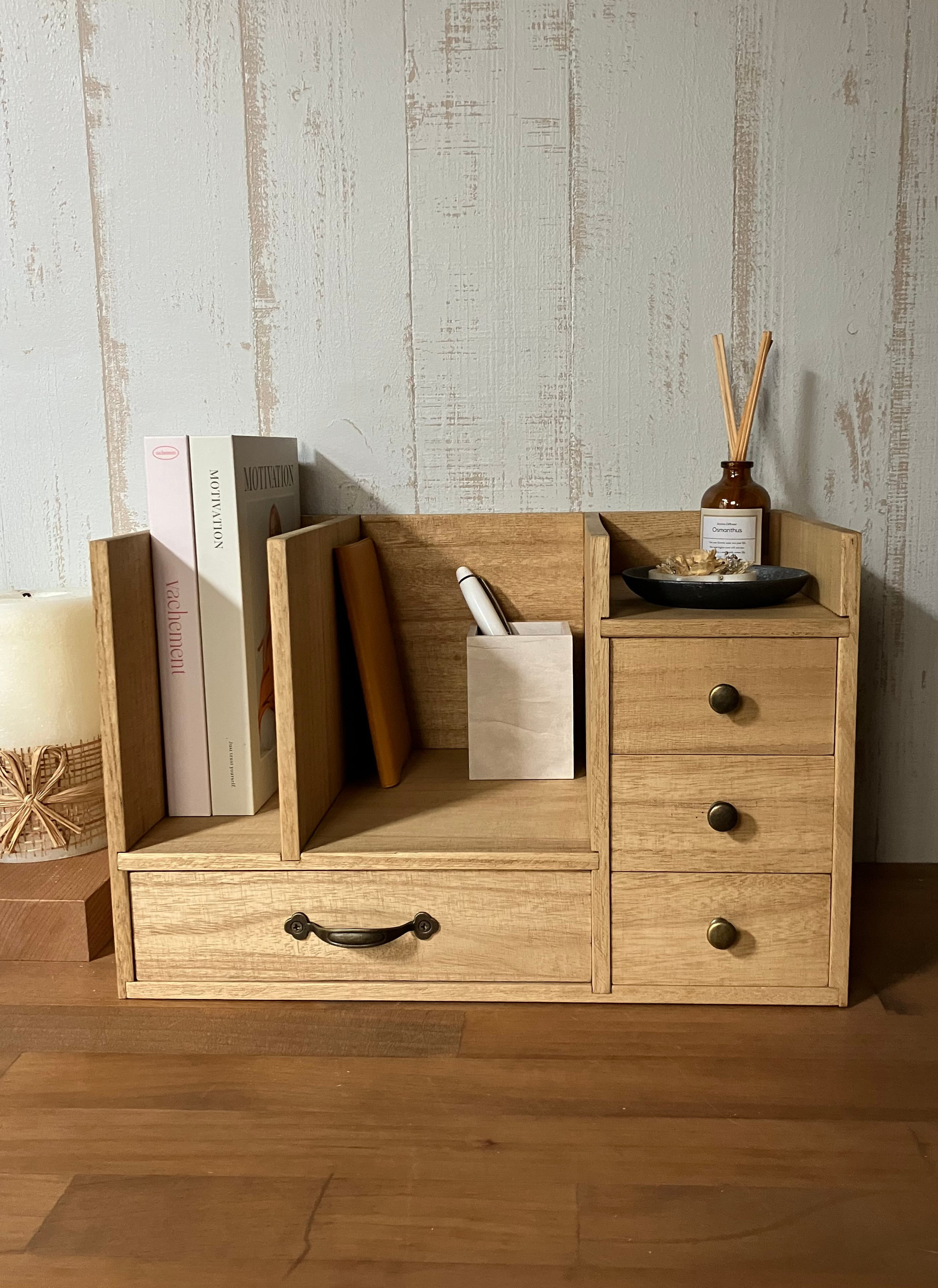 日常をやさしく整える　木製の卓上収納