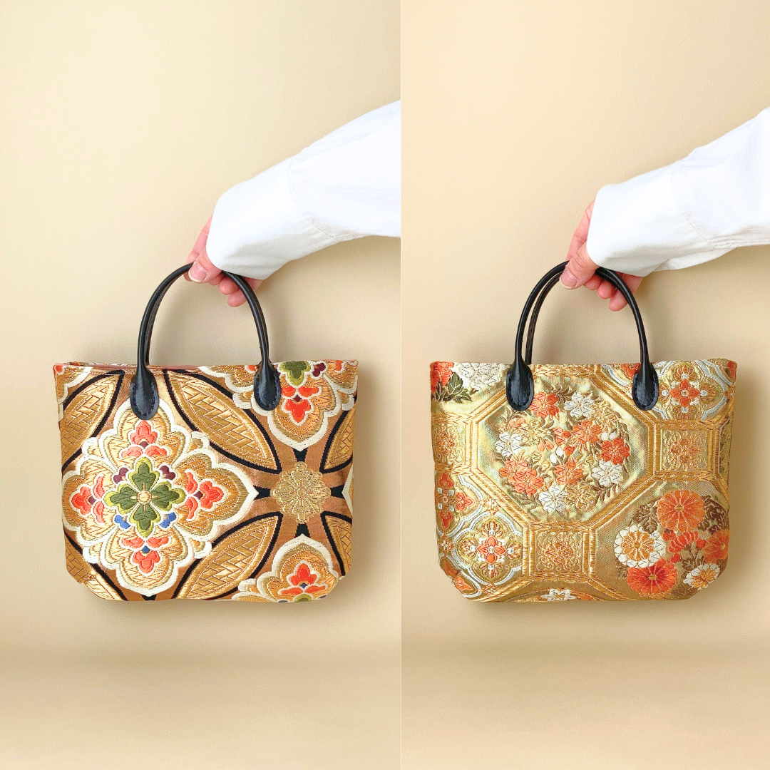 2/1～SALE★ｸｰﾎﾟﾝｺｰﾄﾞ【yhswnk】入力で7000円→5950円に！美しい西陣織の切替ミニバッグ