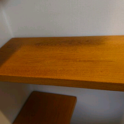 おきゃん様、オーダー分 ホワイトオーク無垢材 棚板2枚 壁掛けラック