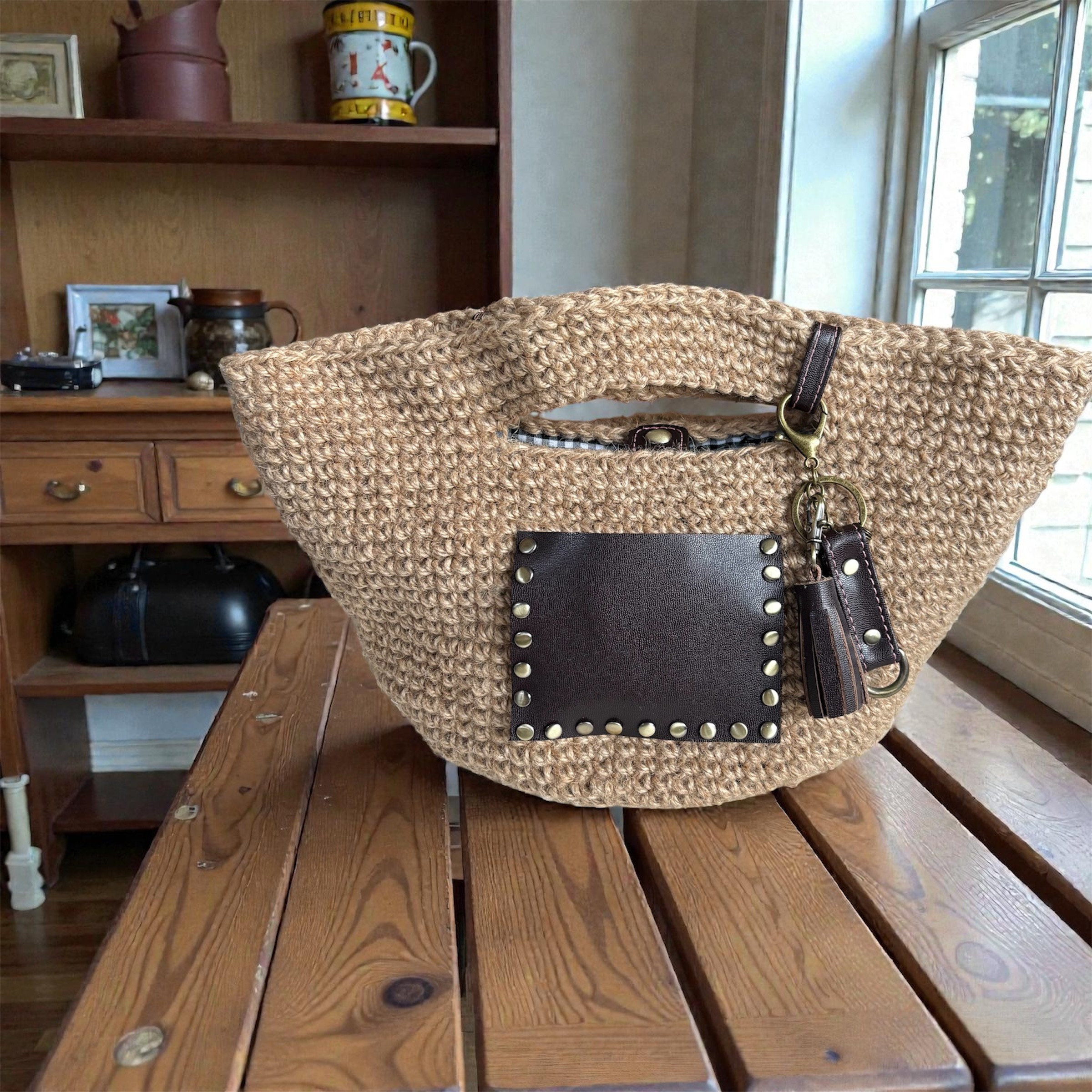 ランドセルの記憶を紡ぐかごバック　生成り