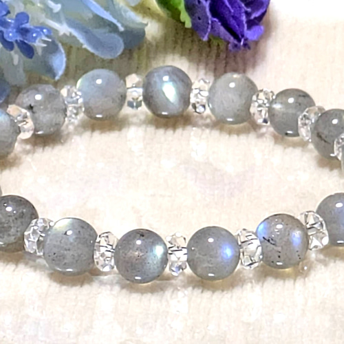 専用✿ラブラドライト神秘的な光彩(クリスタル水晶)ブレスレット