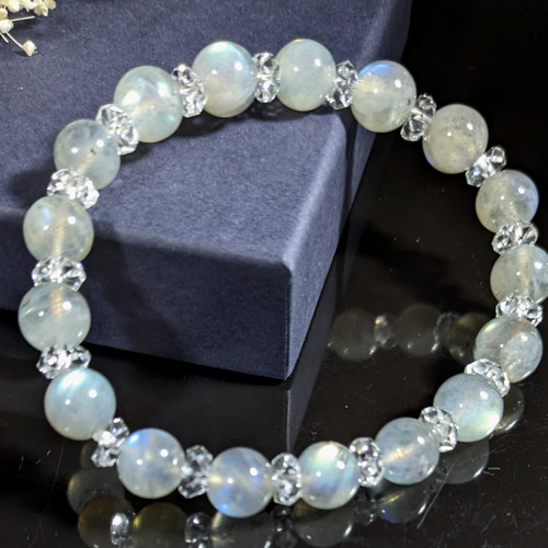 専用✿ラブラドライト神秘的な光彩(クリスタル水晶)ブレスレット