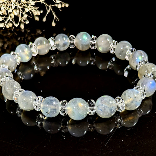 専用✿ラブラドライト神秘的な光彩(クリスタル水晶)ブレスレット