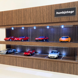 1/64展示40台！可能・ランダム大理石・4層式ディスプレーBOX / LED照明