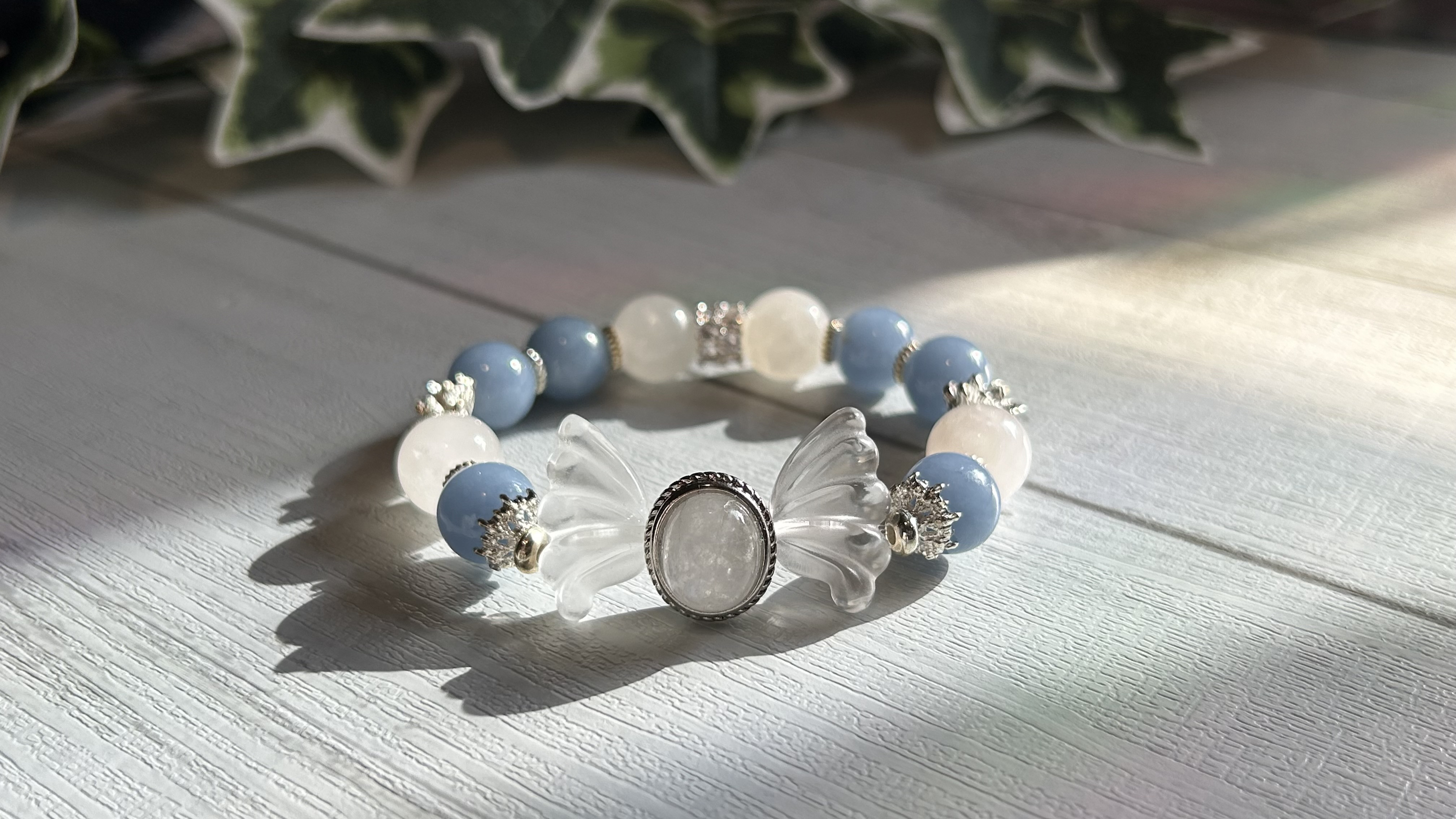 【羽衣】〜月羽〜エンジェライト×ムーンストーン×水晶