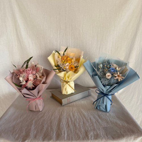 スタンドフレグランスミニブーケ(イエロー) 送別 卒業 お誕生日 推し