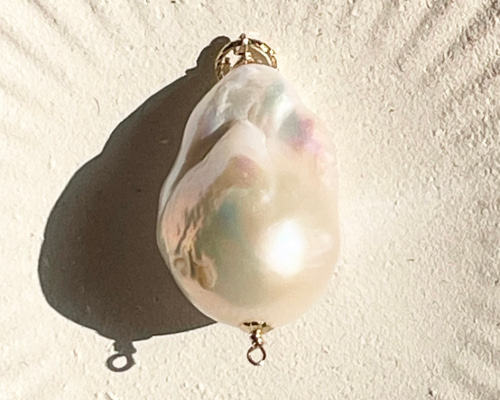 大粒淡水パールのバロックペンダントトップB ペンダントトップ