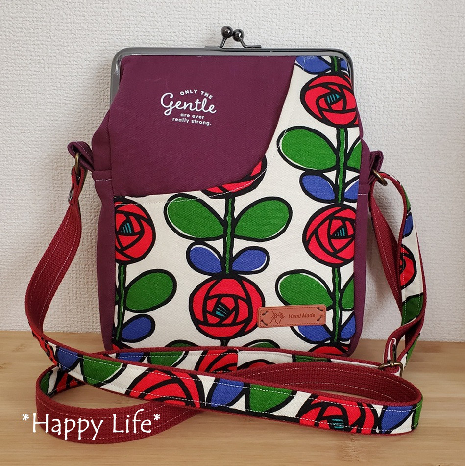 バラ♪がま口ポーチ