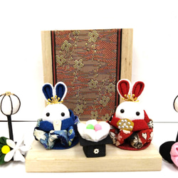 ひなまつり ひな人形 三人官女 五人囃子 つまみ細工 ひな人形・雛飾り