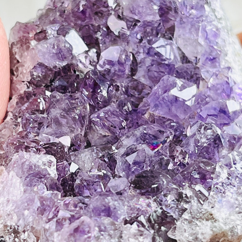 希少⭐ラベンダーアメジストクラスター⭐水晶共生⭐️キラキラシュガー⭐花つきMN2 キラキラ˚✧₊⁎ ウルグアイ産 アメジスト 紫水晶 クラスター 原石