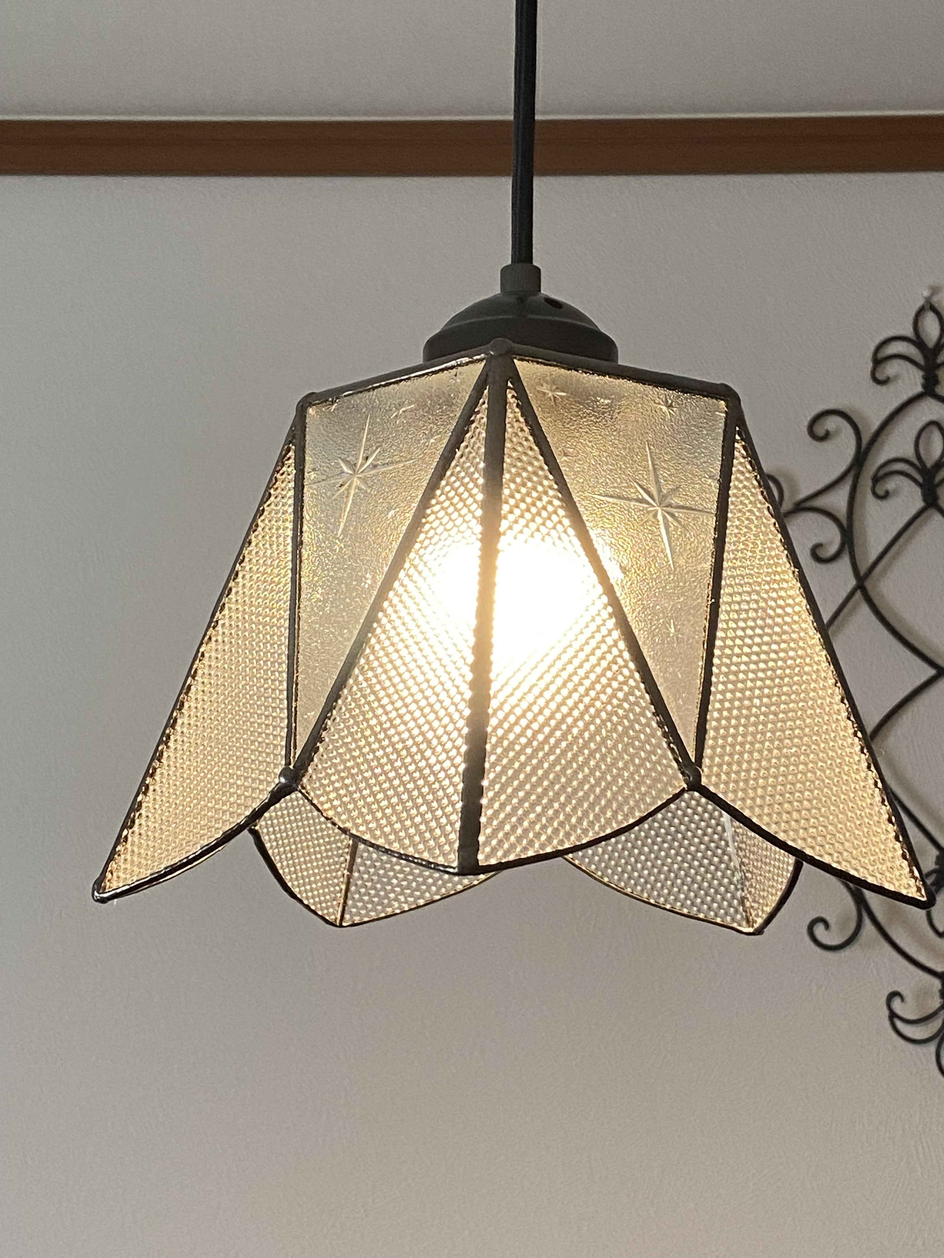 星型⭐︎ペンダントライト(クリアー)ステンドグラス