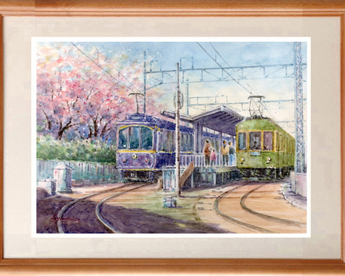 水彩画 原画 楽園 水彩画原画 三渓園・大池 ＃666 | iichi 日々の暮らしを心地よくする