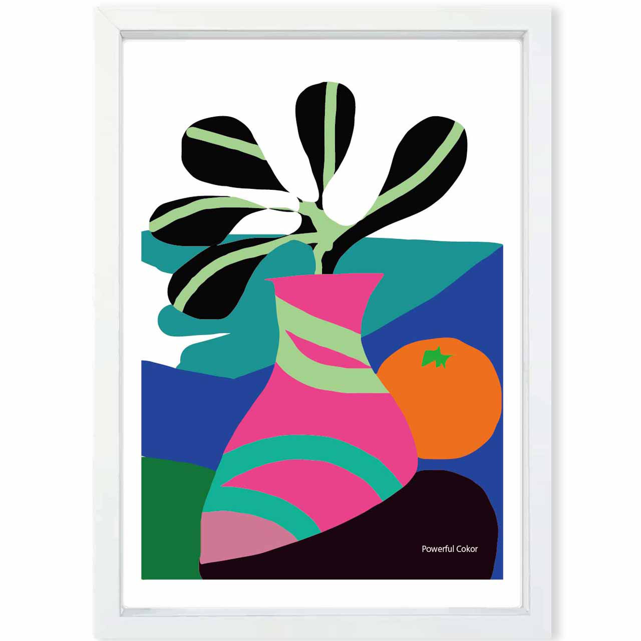 パワフルカラー　花　植物　送料無料　あらゆるお部屋のポスター　イラスト　アートポスター　アート/sei検索新着　3959