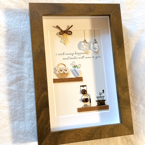 No.157 【人気】【再販】シーグラスアート カフェ カフェ風 インテリア