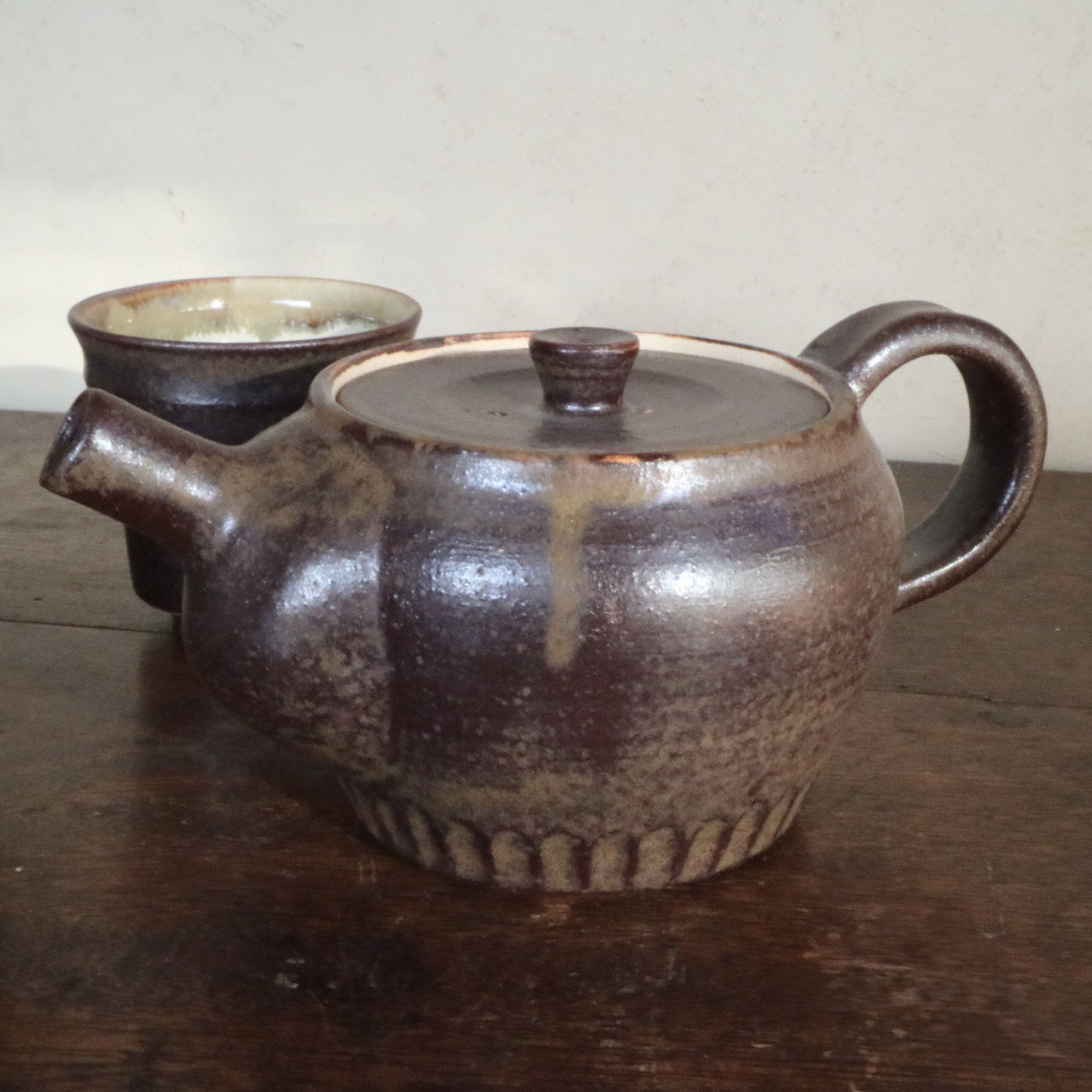 萩焼　茶器揃え　Tea sets　陶器の急須と湯呑み