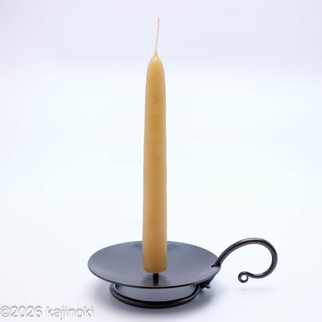 蜜蝋キャンドル 手鍛造キャンドルホルダー セット キャンドル ニードル付ローソク立て 燭台 キャンドル台 蜜蝋ろうそく