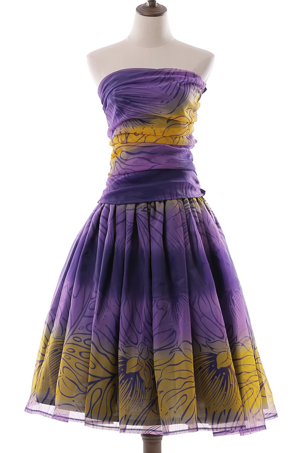 受注生産　オーダーメイド　パウスカート　チューブトップ　プリントオーガンジー nws00012