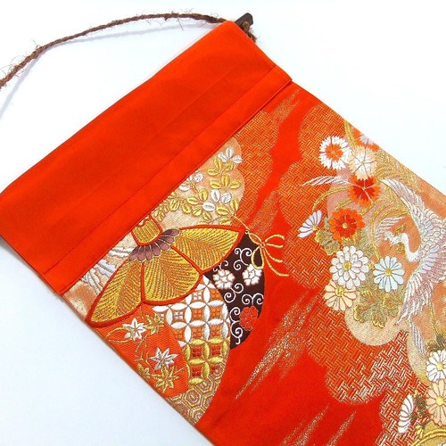 16)2421】和柄タペストリー・31×88cm/西陣織/帯リメイク/日本製