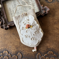 美しいフランスアンティーク*ピローケース*クッションカバー*枕カバー