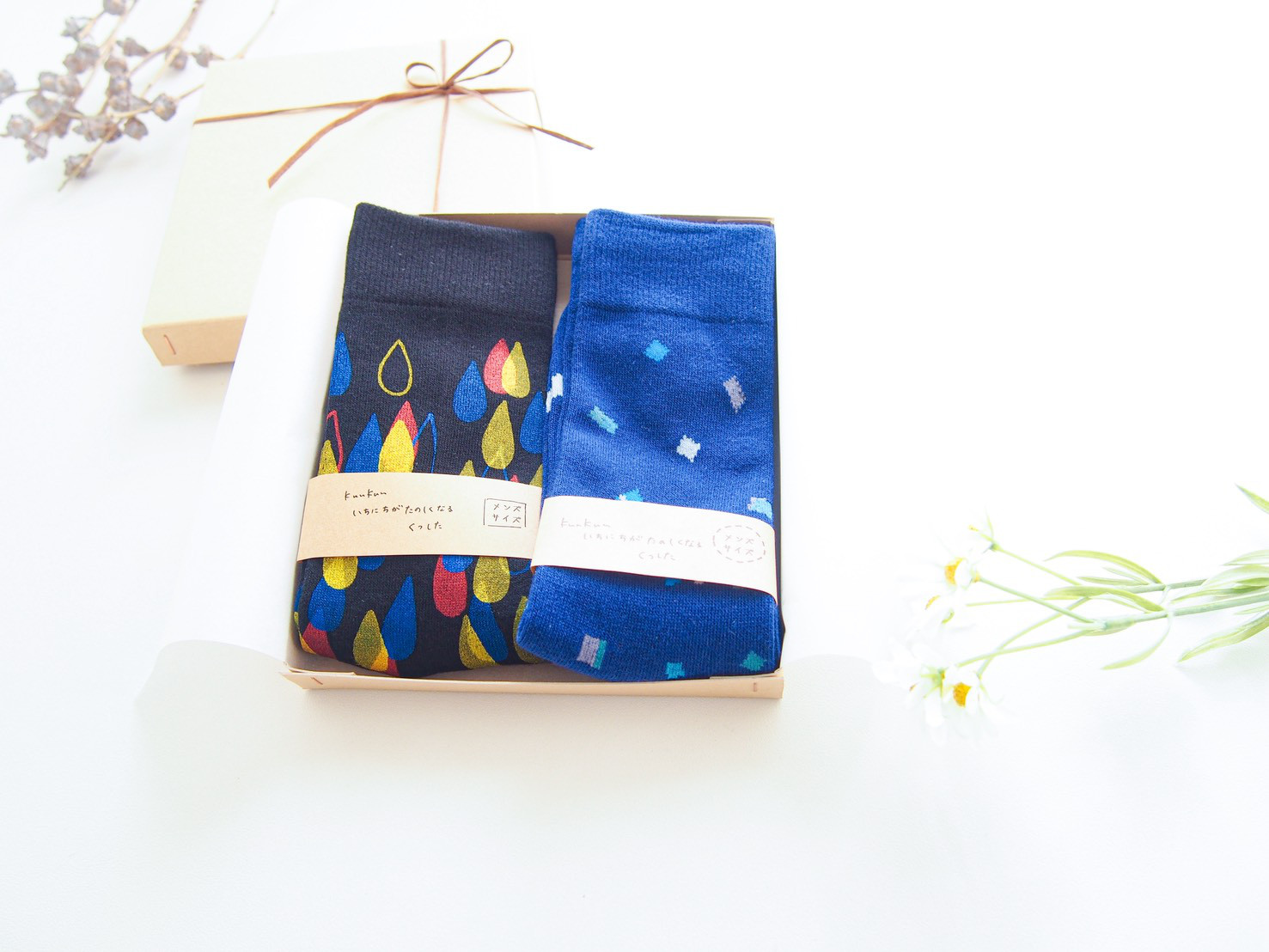 【メンズサイズ】足元がうれしくなる靴下2足セット