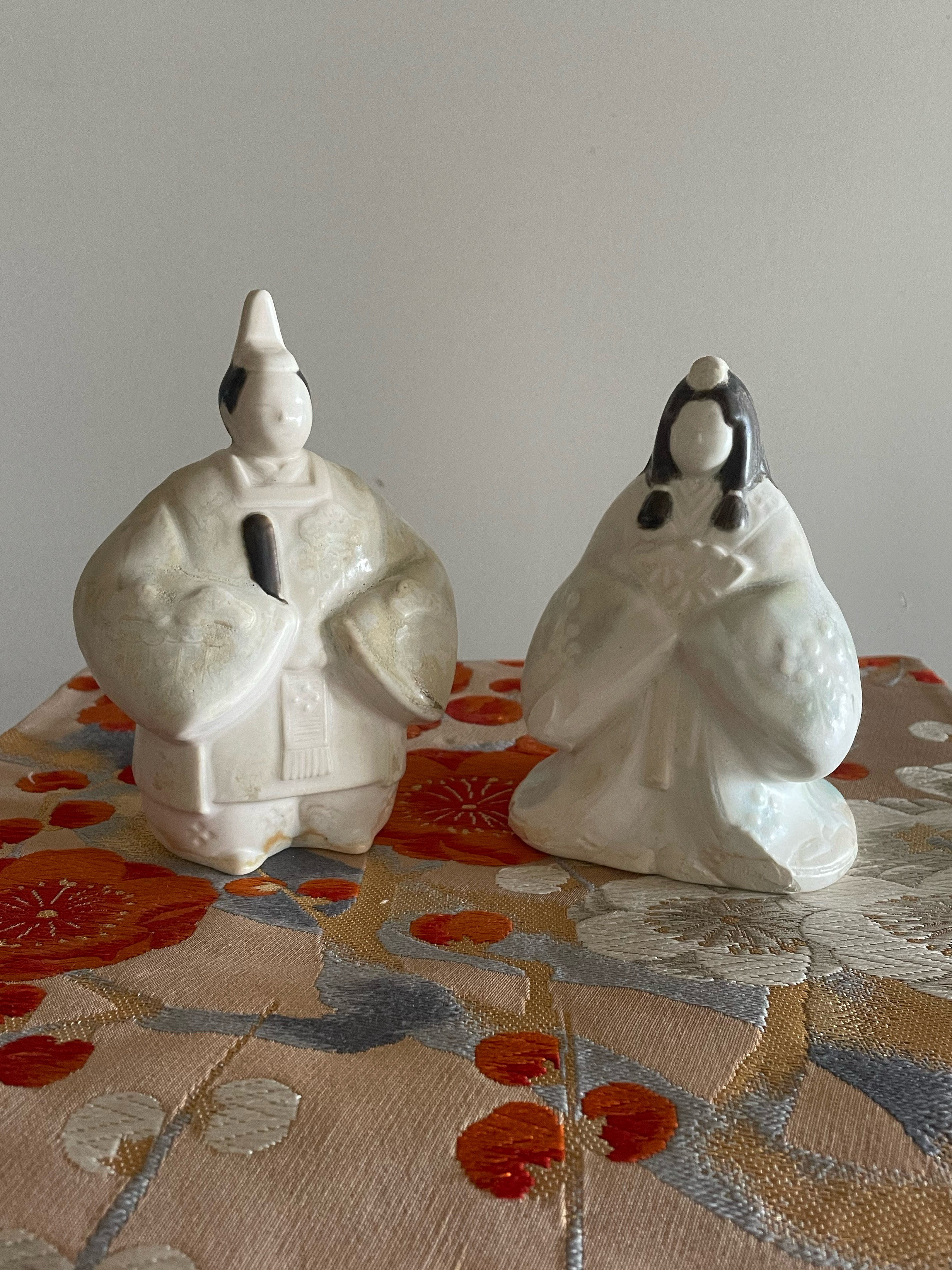 お雛様　おひなさま　置物　モダン　陶器　2