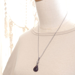 フローライトマクラメネックレスmac445天然石エスニックアジアンエキゾチック金属アレルギーフリーのアクセサリー 14枚目の画像