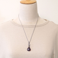 フローライトマクラメネックレスmac445天然石エスニックアジアンエキゾチック金属アレルギーフリーのアクセサリー 15枚目の画像