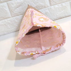 入園入学準備に◎ くま柄巾着袋（25×20cm）｜給食袋・小物入れ・ギフト・サイズオーダー可 8枚目の画像