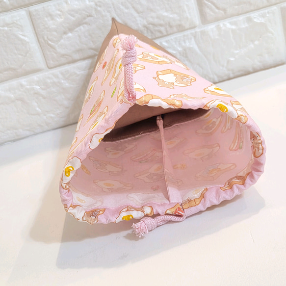 入園入学準備に◎ くま柄巾着袋（25×20cm）｜給食袋・小物入れ・ギフト・サイズオーダー可 8枚目の画像
