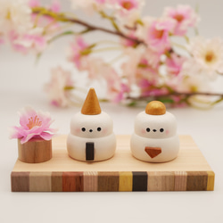 紀州ひのきのもっちり鏡もち Lサイズ 選べる土台3種 木／木製／鏡餅