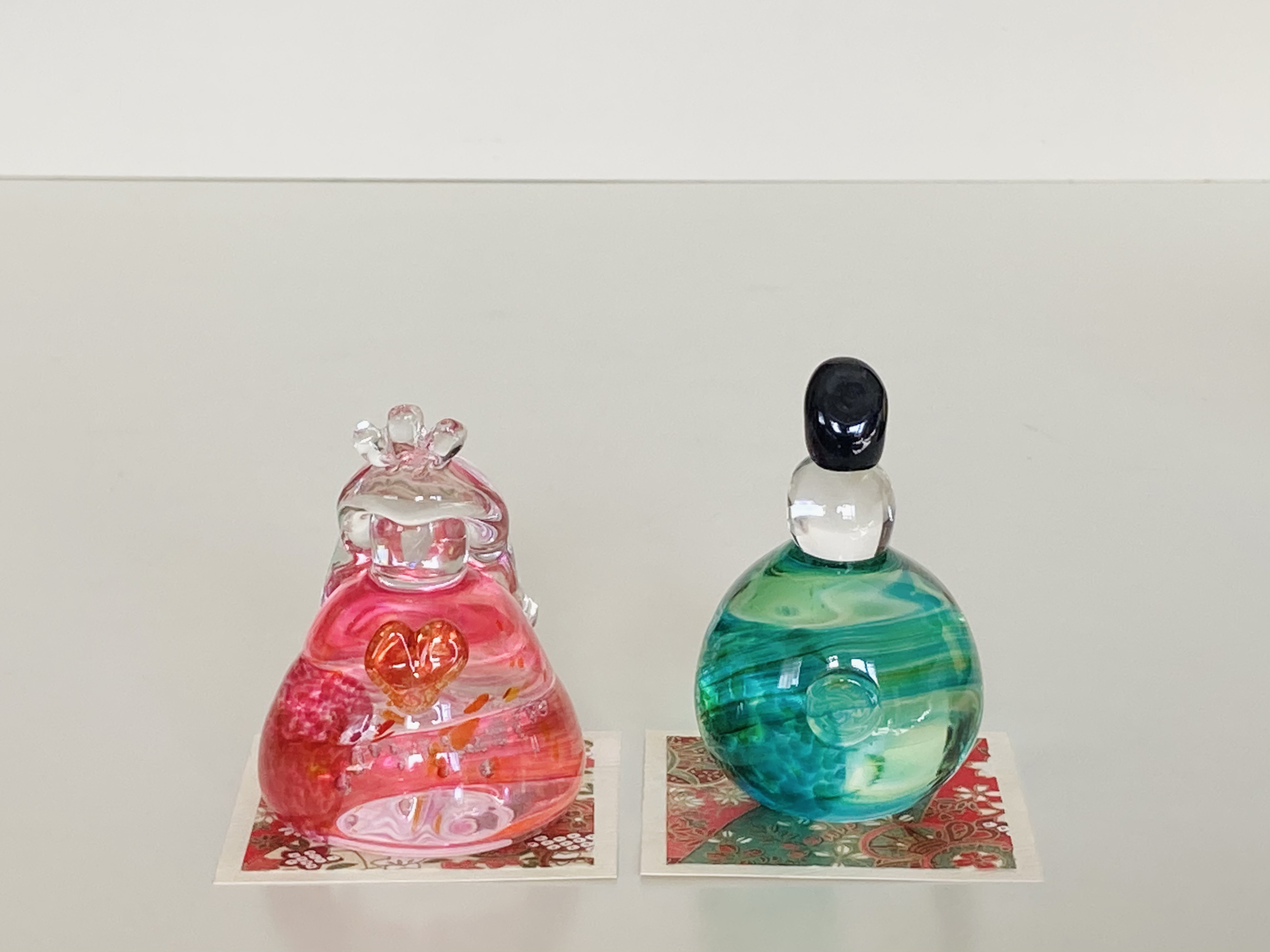 ガラスのおひなさま 2   お雛様　雛人形　桃の節句　ガラス