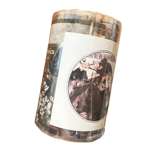 海外マステ 人物 男性 伴墨 PETテープ 装飾マステ コラージュ 2m巻き