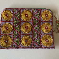 アフガニスタン女性が作った刺繍ポーチ ＜手作り＆フェアトレード＞ by