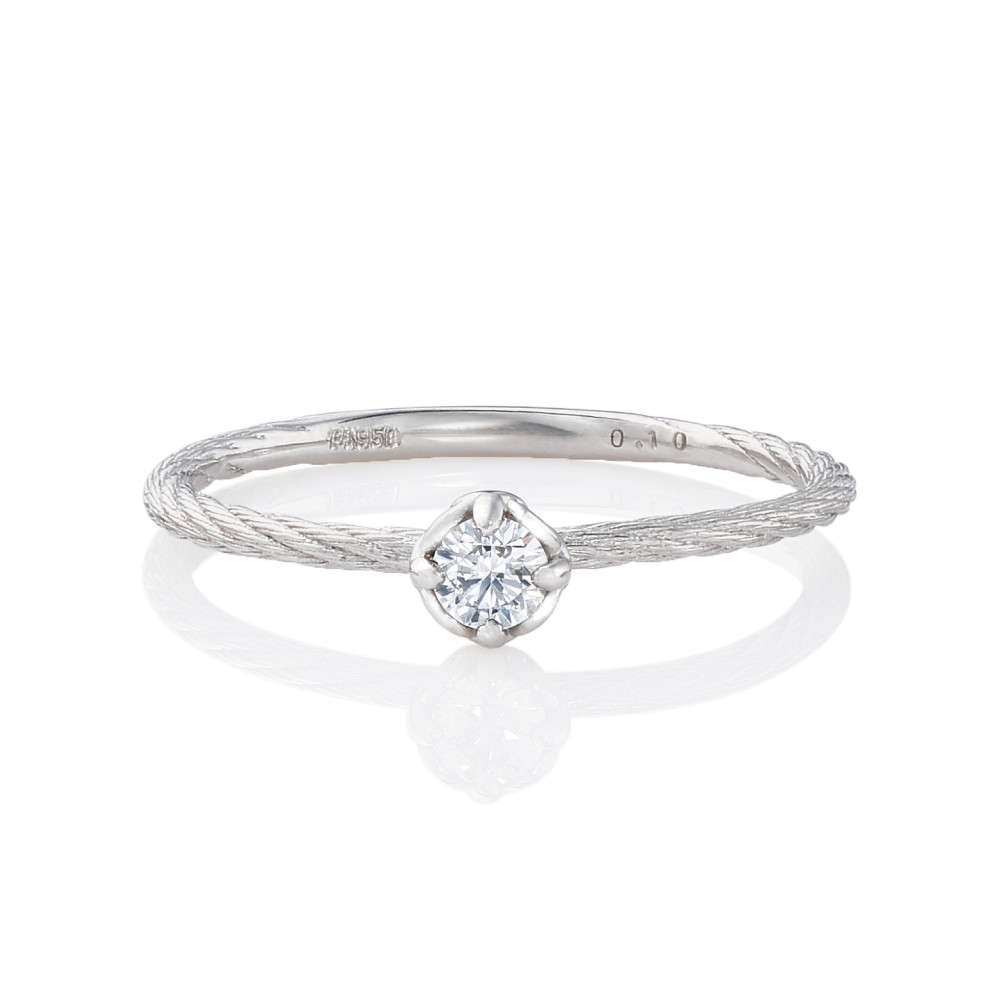 『rope of LOVE/ロープオブラブ』プラチナ エンゲージリング 婚約指輪(受注制作)