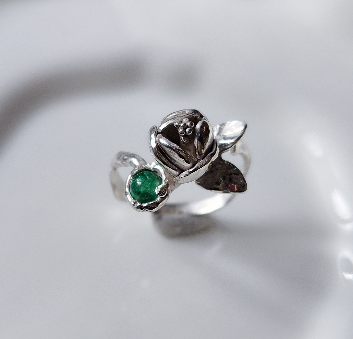 フリーサイズ・SV925・エメラルドの指環：《物語 13/Histoire 13》