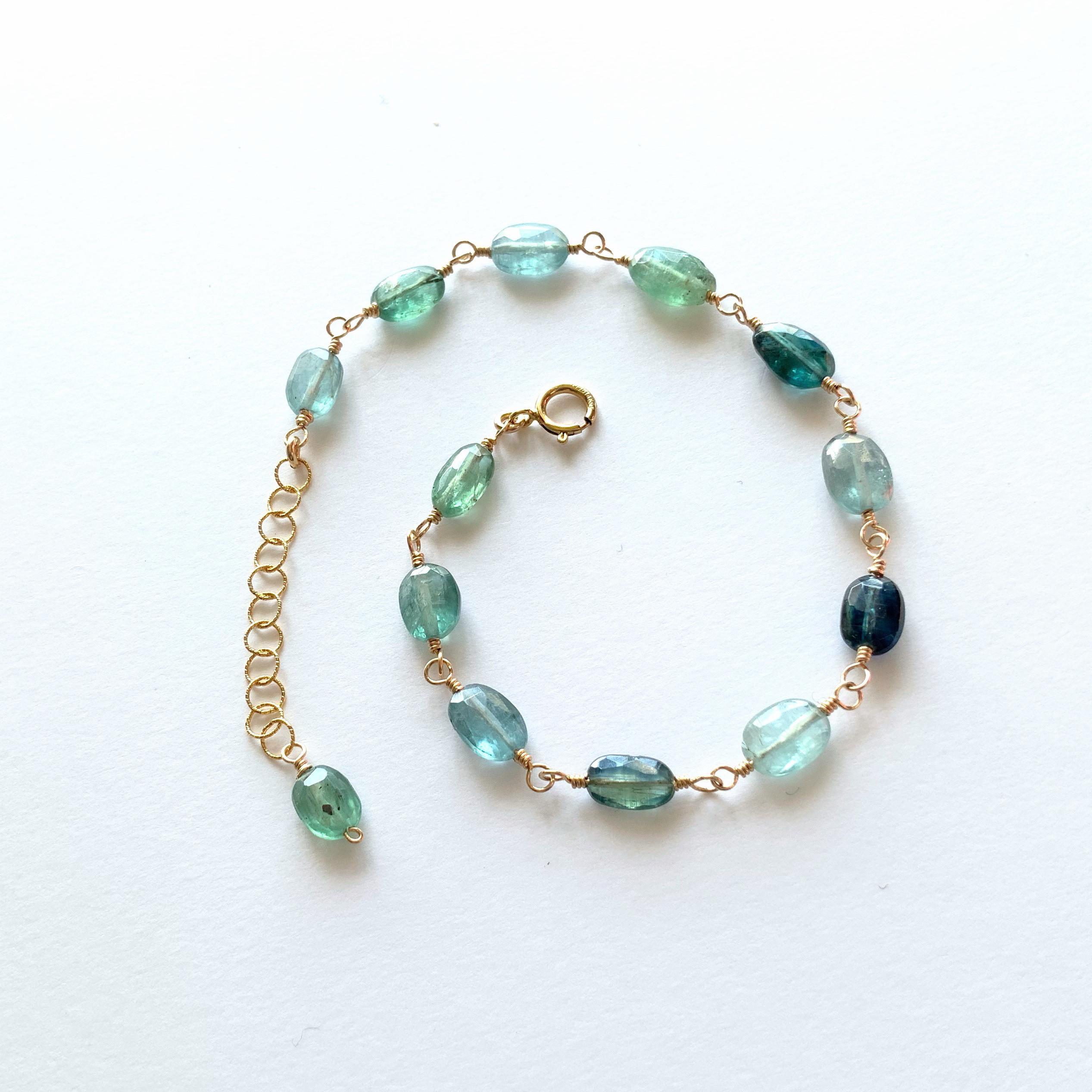 Roman✴︎マルチカラーカイヤナイト✴︎14Kgfブレスレット