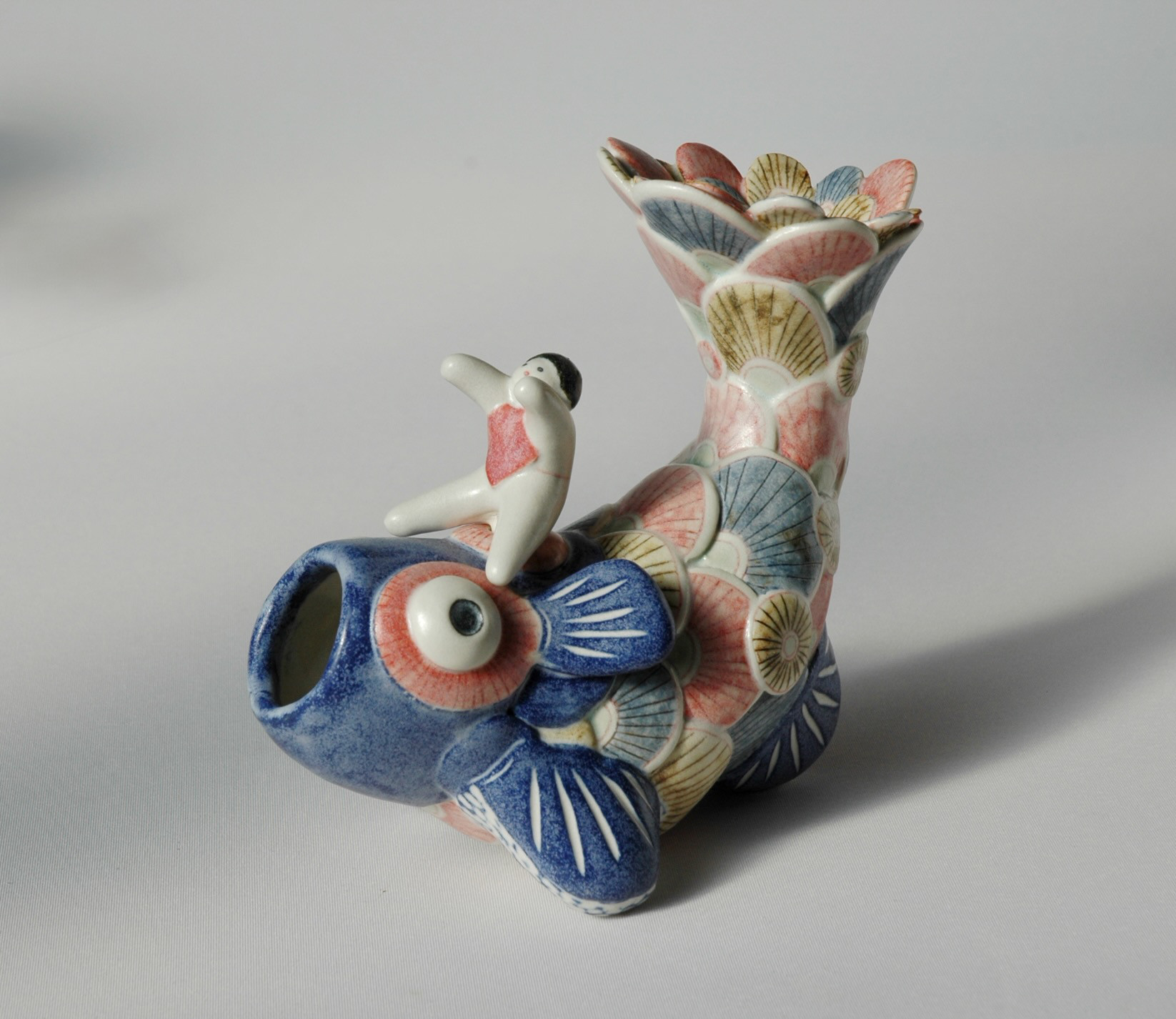 鯉と子供（青）