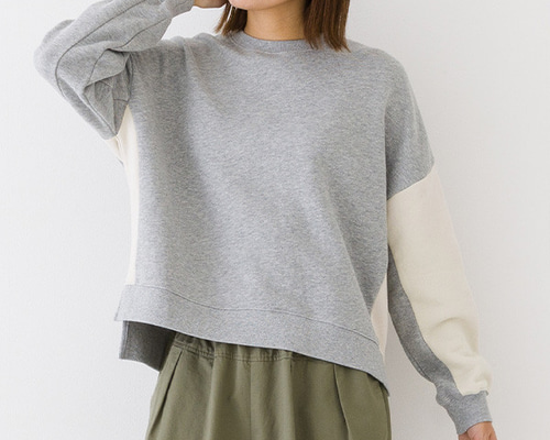 50％OFF】春秋冬 3シーズン着られる！ コットンガーゼ裏毛 バイカラー
