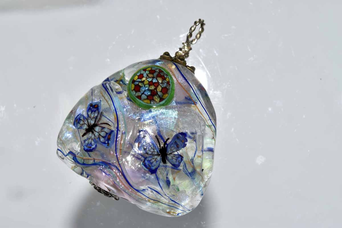 蝶　とんぼ玉 トンボ玉 蜻蛉玉 ペンダントトップ   モレッティ   ハンドメイド 10805-489