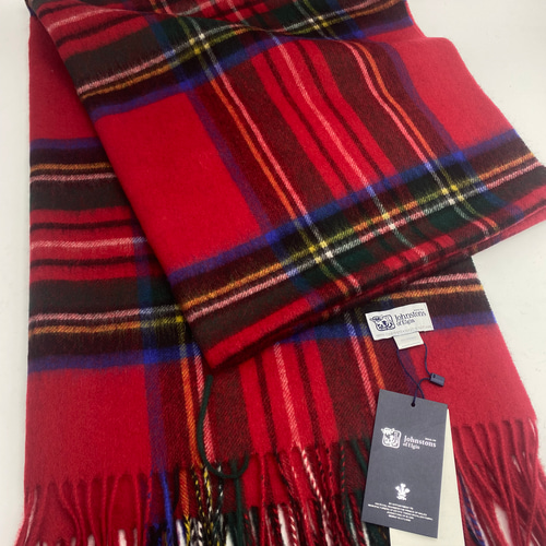 JOHNSTONS ジョンストンズ マフラー 大判タータンチェックストール