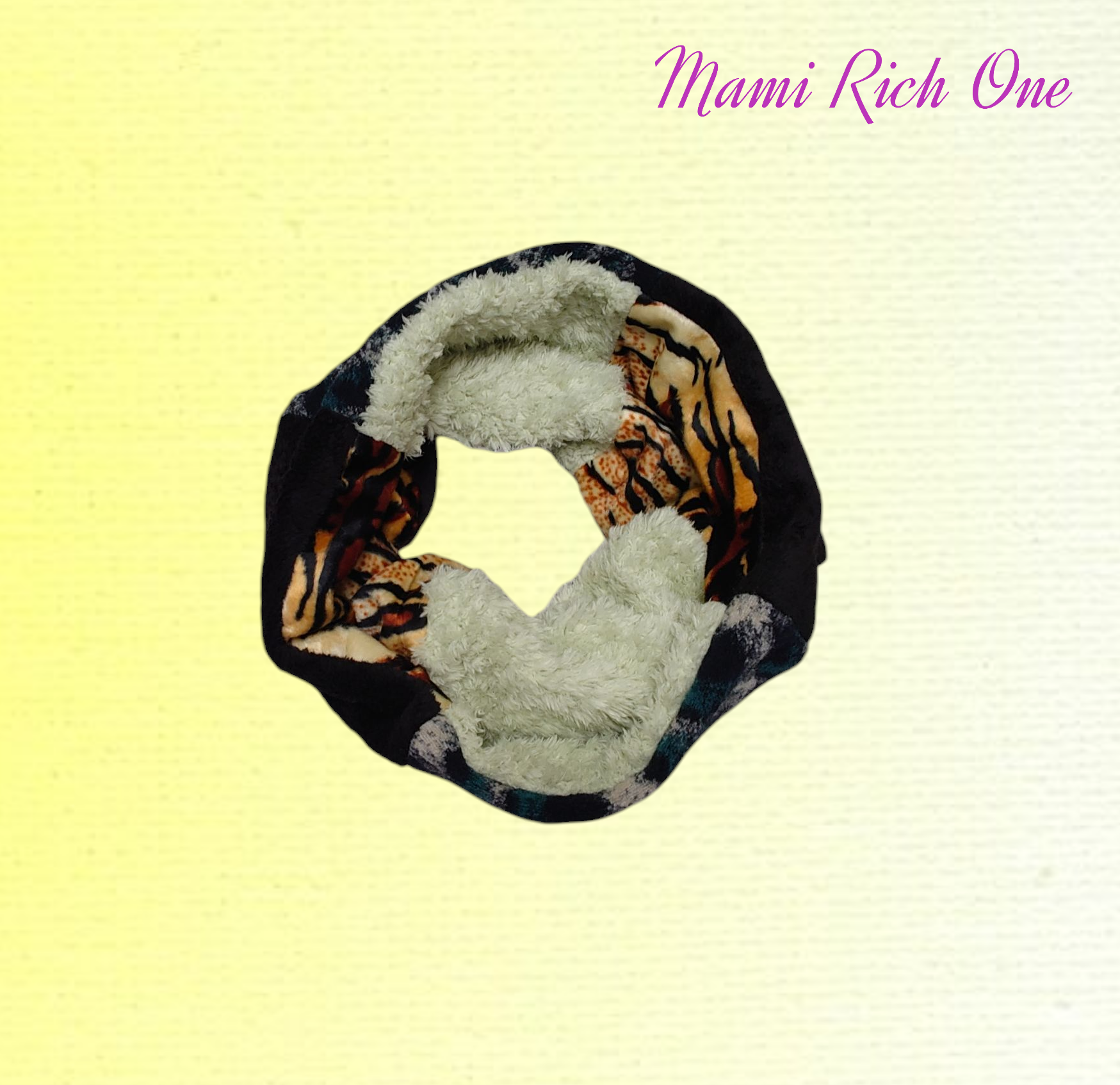 スヌード・ネックウォーマー・幅広・ファー・ボア・北欧ウール・アニマル・トラ柄・あったか