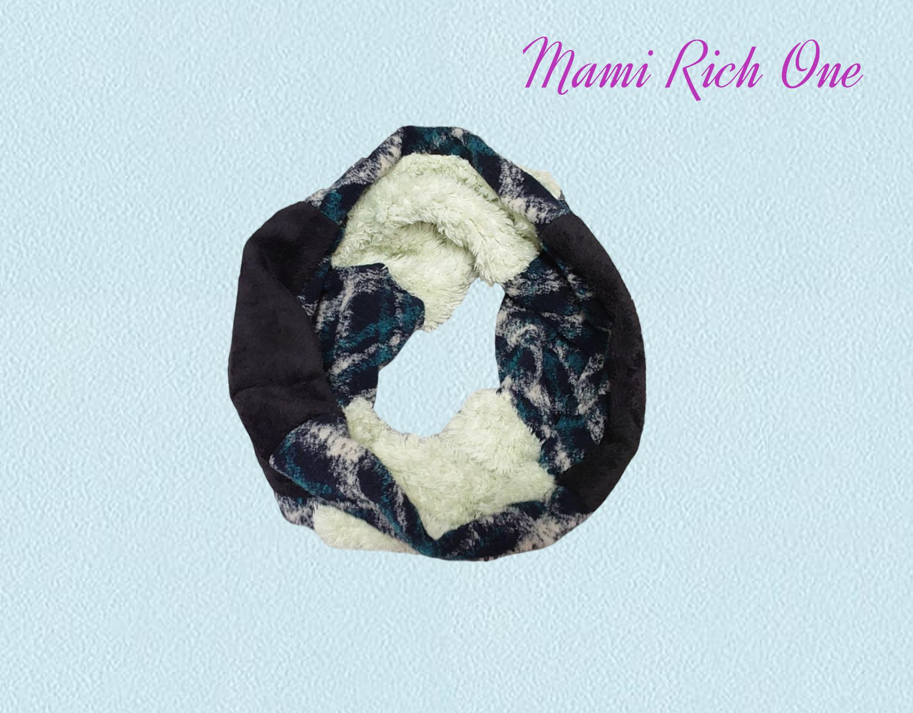 スヌード・ネックウォーマー・幅広・ファー・ボア・北欧ウール・あったか