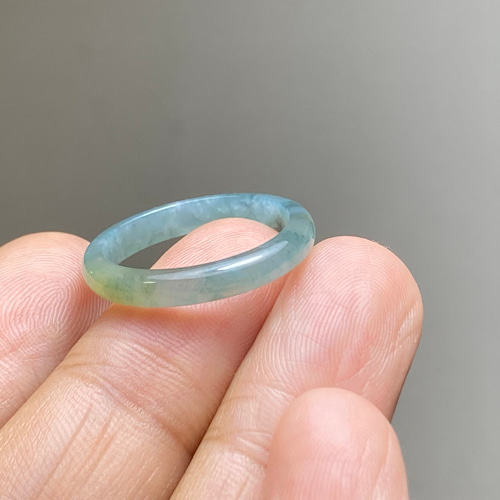 L16-24 氷種 13.5号 黄翡翠 グアテマラ産 A貨 本翡翠 くりぬき リング