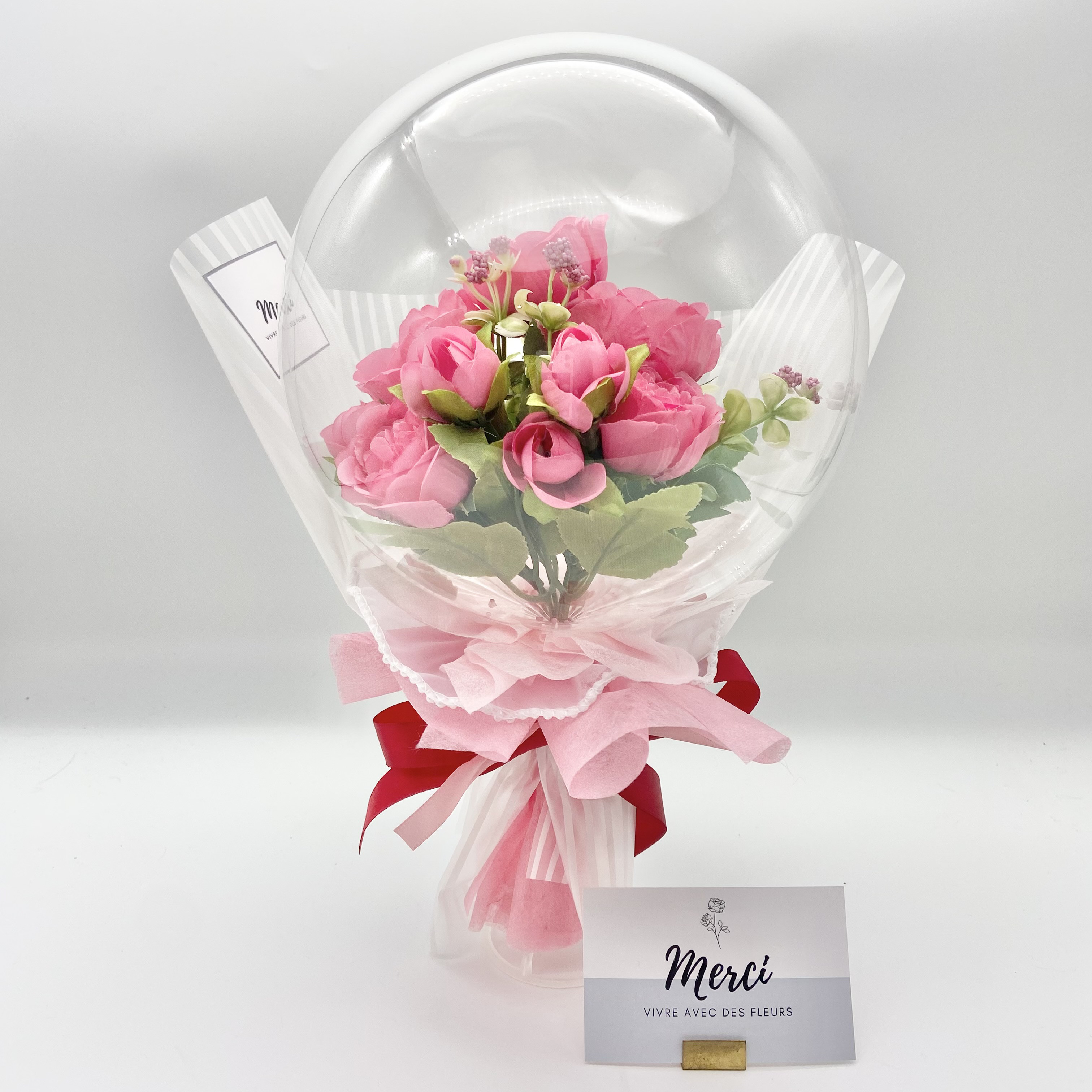 ピンク　立てて飾れるバルーンブーケ　フラワーギフト 4,100円