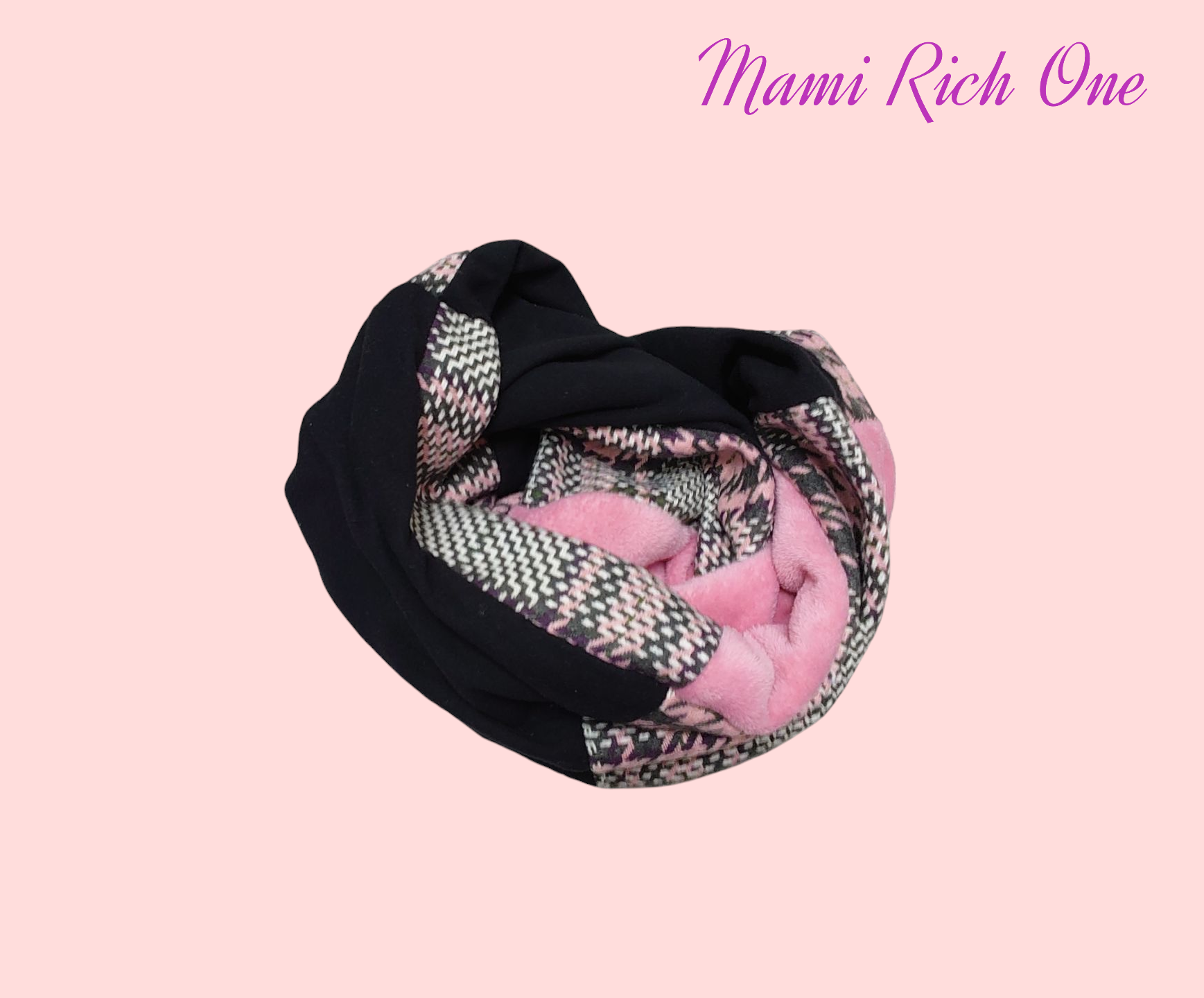 スヌード・ネックウォーマー・幅広・フリース・ファーボア・チェックツイード・あったか