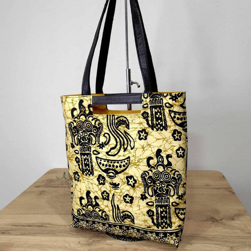 藤井風さん着用 インドネシアバティックスペイン/A4ショルダートート
