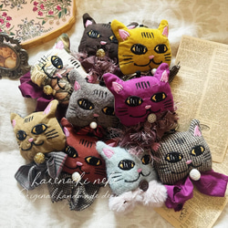 オーダーメイド フェルトぬいぐるみ 見本 猫チンチラシルバー(受注生産