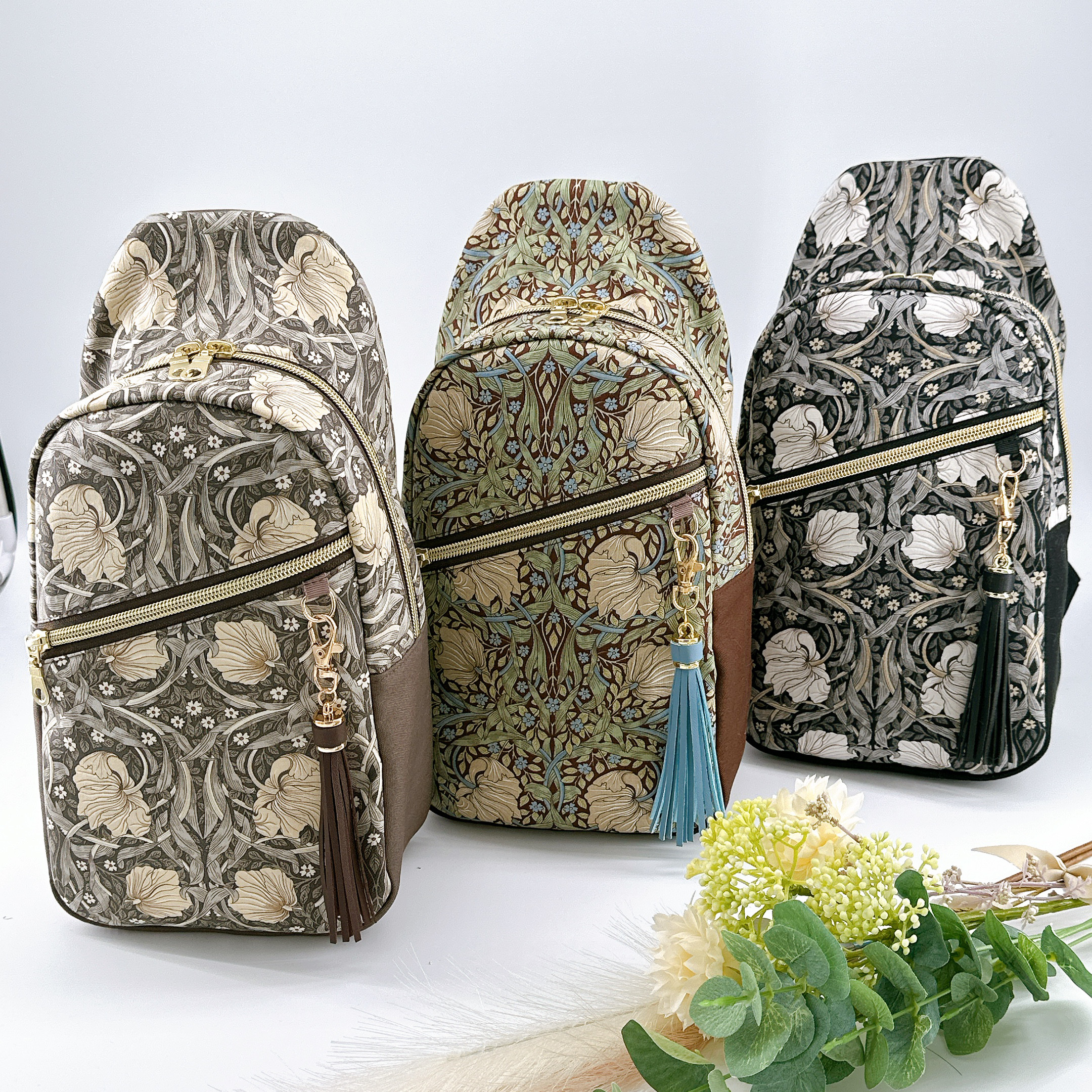 受注制作☆ウィリアム・モリス　ピンパーネル☆ボディバッグ